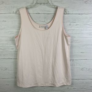 Chico's Women's Tank Top Solid Pink Stretch 2